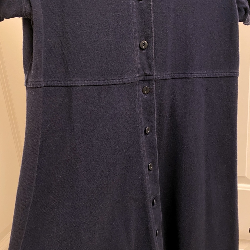Eddie Bauer 90’s simple button down dress in navy blue - cotton - size SP - Picture 3 of 6
